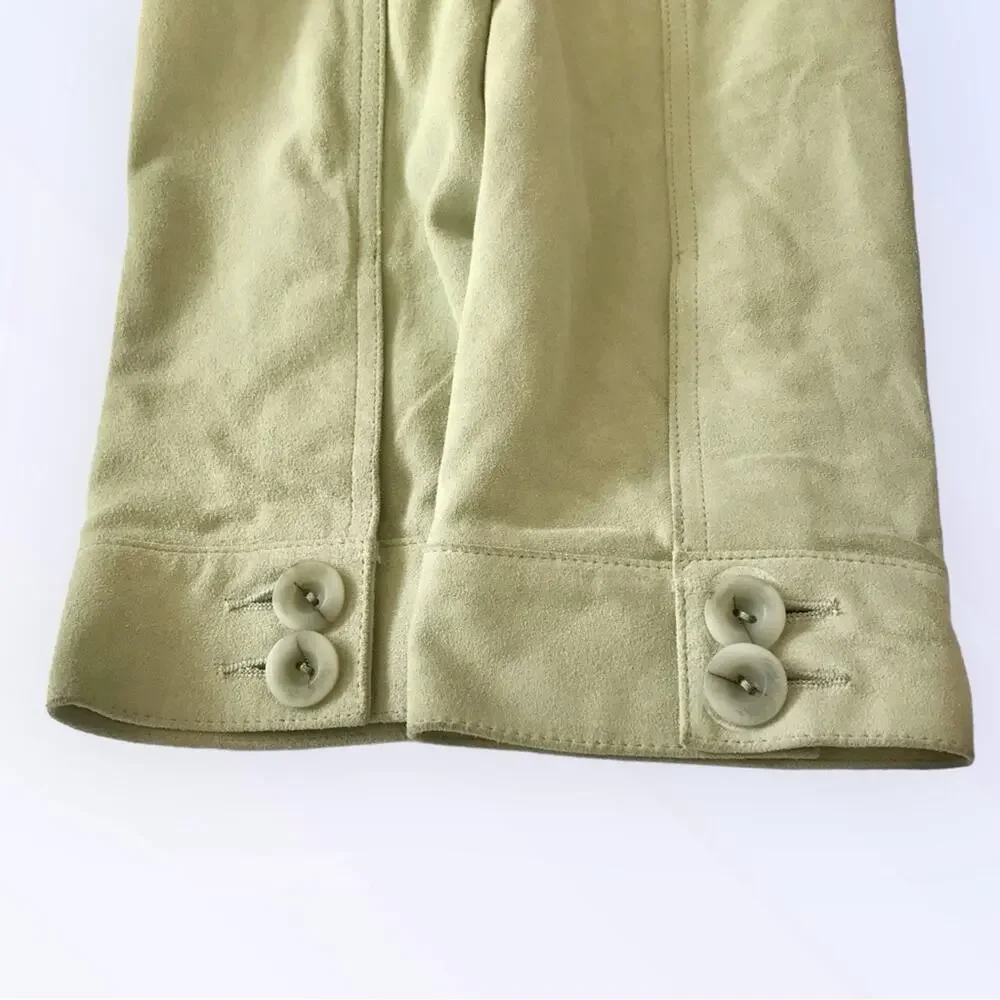 Levi's Strauss Suede Jacket Vintage Light Pastel Green Truckers Coat Medium